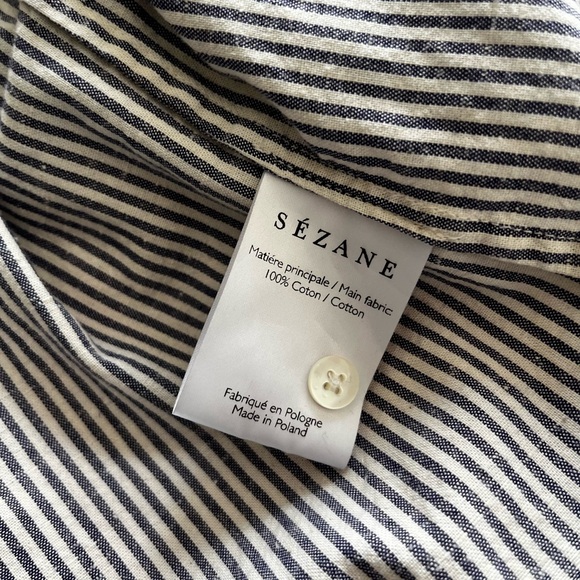 Sezane tomboy shirt striped button up - Picture 6 of 13